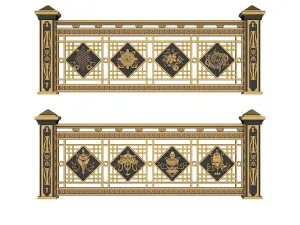 Lan can nhôm đúc - LC019