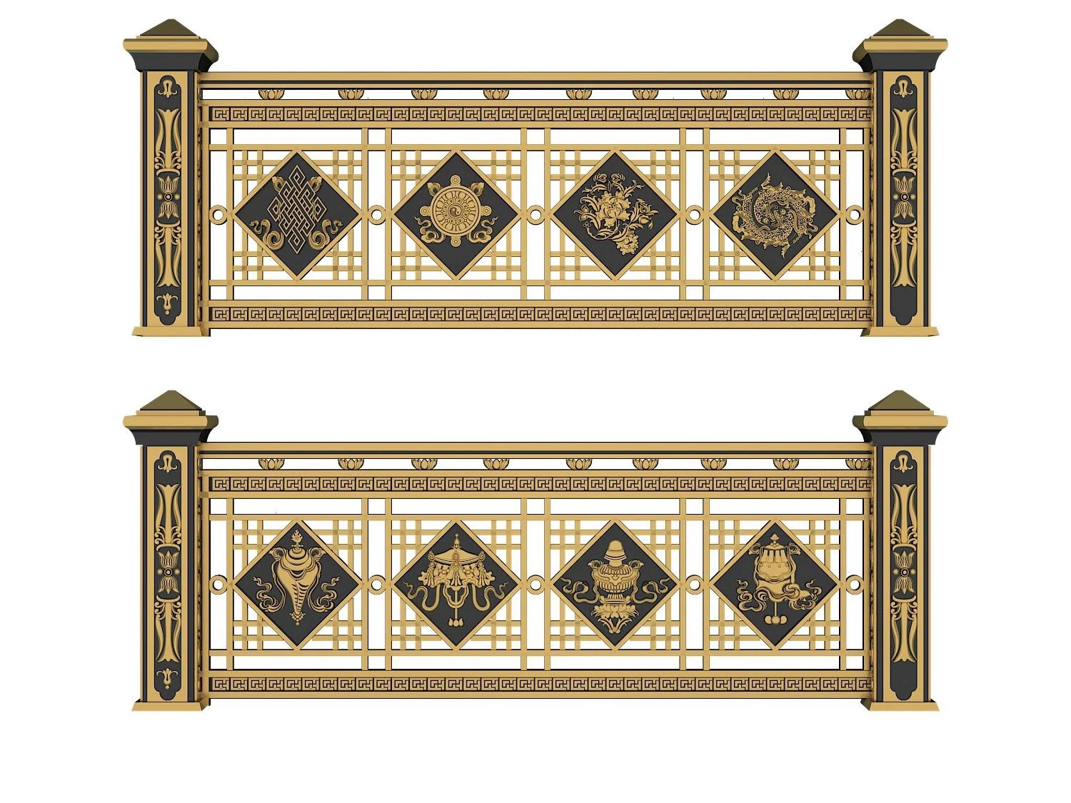 Lan can nhôm đúc - LC019